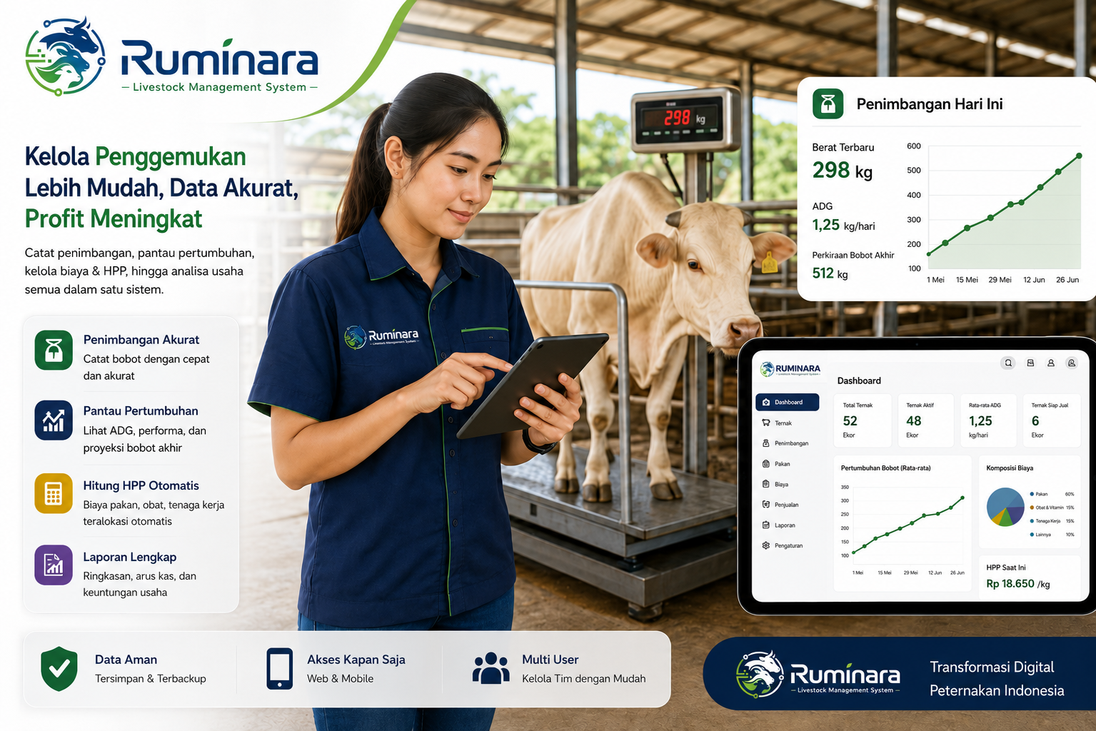Ilustrasi solusi Trading & Fattening RUMINARA